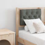 vidaXL Hoofdbord Anders Bruin en donkergrijs 120 cm Massief, Verzenden, Nieuw, Bruin, Hout