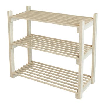 [en.casa] Schoenenrek Them 60x68x30 cm houtkleurig, Verzenden, Nieuw