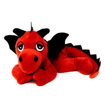 Habibi warmteknuffel draak - rood - 33 cm - magnetron, Verzenden, Nieuw