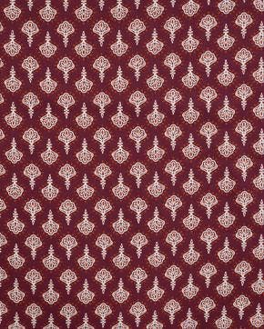 Katoen Voile Abstract Bordeaux Rood, Nieuw, Rood