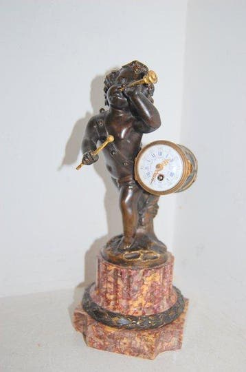 Figurale pendule - - Gepatineerd brons - 1850-1900