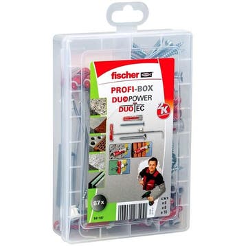 Assortimentsdoos met schroeven | Fischer ProfiBox | 81 stuks, Doe-het-zelf en Verbouw, Verzenden, Nieuw
