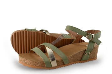 Graceland Sandalen in maat 41 Groen, Kleding | Dames, Verzenden, Sandalen of Muiltjes, Zo goed als nieuw, Graceland