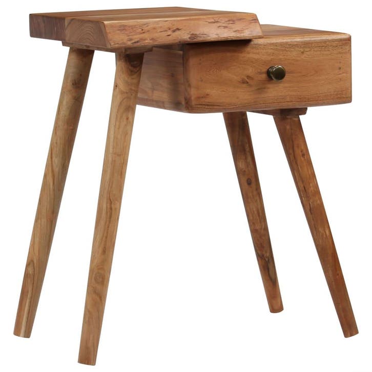 vidaXL Nachtkastje 45x32x55 cm massief acaciahout, Huis en Inrichting, Slaapkamer | Nachtkastjes, Nieuw, Minder dan 45 cm, Hout