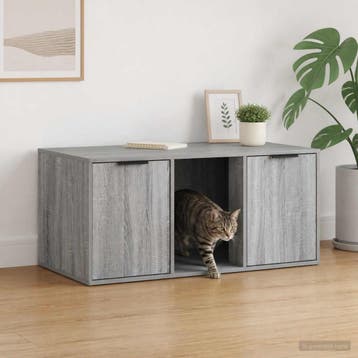 vidaXL Kattenkrat meubel Grijs Sonoma 100 x 49 x 45 cm, Verzenden, Nieuw