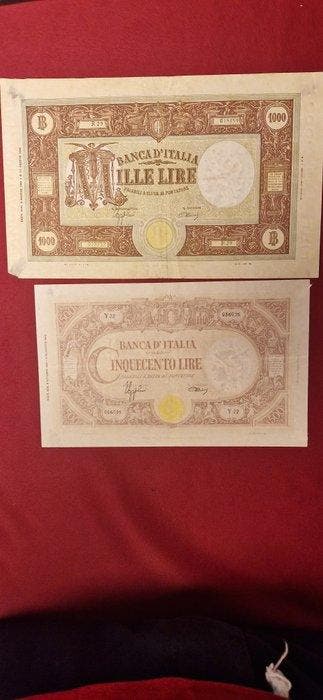 Italië. - 500, 100 Lire - 1943 (Zonder minimumprijs)