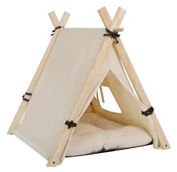 Tipi Tent voor Katten en Honden –Canvas Huis met Kussen Wasb, Dieren en Toebehoren, Verzenden, Nieuw