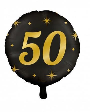 Classy party foil Balloon 50 jaar, Hobby en Vrije tijd, Verzenden, Nieuw, Versiering, Verjaardag