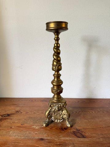 Kandelaar - Koper - Grote Kerkkandelaar - 52,5 cm - 4 kg