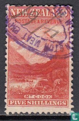 Nieuw-Zeeland - Landschap en vogels - 1899, Verzenden, Gestempeld