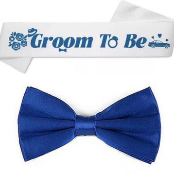 Set met 1 Groom to Be sjerp en 1 dasstrik, Verzenden, Nieuw, Feestartikel, Geboorte of Huwelijk