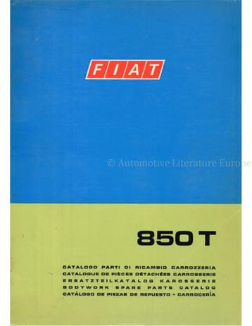 1971 FIAT 850 T CARROSSERIE ONDERDELENHANDBOEK