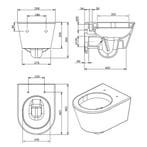 Wandtoilet Sanindusa Urb.y Rimfree Keramiek Exclusief, Ophalen of Verzenden, Nieuw