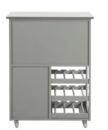 Keukentrolley Lichtgrijs – Lade, Deuren en Flessenrek 67×87, Huis en Inrichting, Verzenden, Nieuw