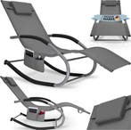 2dekans | tectake® Ligstoel Taya - Ergonomisch Ligbed voor, Huis en Inrichting, Ophalen of Verzenden, Zo goed als nieuw, Grijs