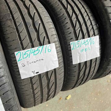 2 x Bridgestone Alenza 001 215-45-16 Zomerbanden 7mm, 16 inch, Ophalen of Verzenden, Band(en), Personenwagen