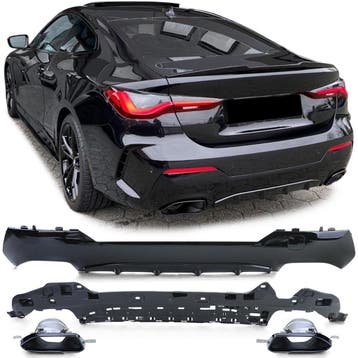 Diffuser BMW 4 Serie G22 G23 M440i Look Glans Zwart, Ophalen of Verzenden, Nieuw