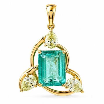 Zonder minimumprijs - Hanger - 14 karaat Geel goud - 3.10ct.