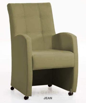 Eetkamerstoel Jean - eetkamerstoelen - Groen, Nieuw, Stof