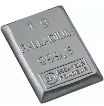 1 gram - Palladium .999 - Valcambi, Switzerland (Zonder