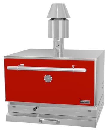 GGM Gastro | Houtskooloven - 890mm - rood - 4 grillroosters, Verzenden, Nieuw in verpakking, Fornuis, Frituur en Grillen