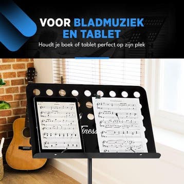2dekans | Finesse Muziekstandaard voor Bladmuziek - XL -, Ophalen of Verzenden, Zo goed als nieuw