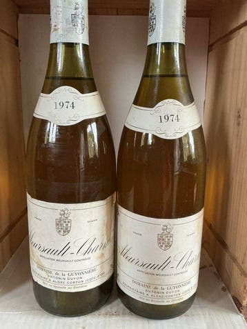 1974 Antonin Guyon Charmes - Meursault 1er Cru - 2 Flessen, Verzamelen, Nieuw