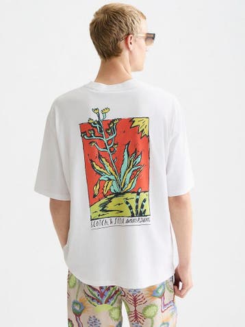 Scotch & Soda T-Shirt Backprint Wit maat XL Heren, Kleding | Heren, T-shirts, Verzenden, Wit, Scotch and Soda, Maat 56/58 (XL)