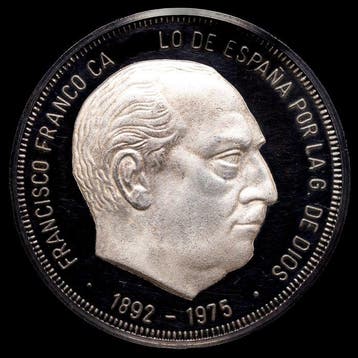 Spanje. Francisco Franco. 1 Oz 1975 (.999) (Zonder