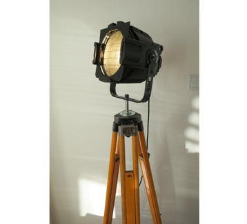 Theater Lamp - Staande lamp - Aluminium, Staal, Hout