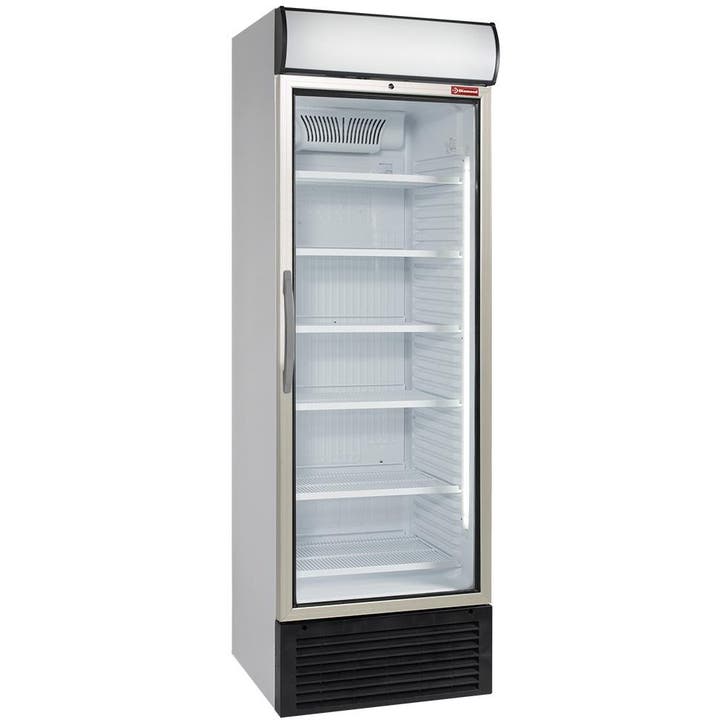Geventileerde positieve T° vitrine 500 liter, met lichtbak, Zakelijke goederen, Horeca | Keukenapparatuur, Koelen en Vriezen, Verzenden