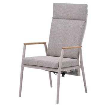 Rosetta dining tuinstoel verstelbaar aluminium latte zand, Tuin en Terras, Tuinstoelen, Ophalen of Verzenden, Nieuw, Aluminium