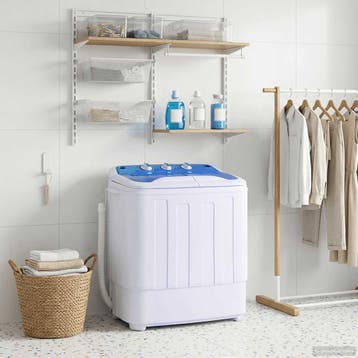 vidaXL Mini wasmachine met dubbele trommel 5,6 kg, Witgoed en Apparatuur, Verzenden, Nieuw