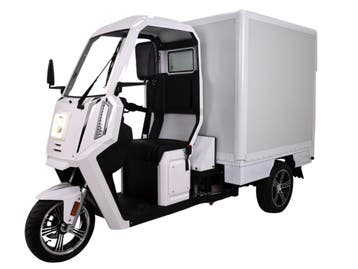 Elektrische tuktuk Pro | Verkoop en promotie | Wit, Ophalen