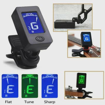 Professionele Clip-On Gitaartuner met 360Â° Draaibaar LCD Sc, Muziek en Instrumenten, Verzenden, Nieuw