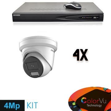 Hikvision Set 4x Turret 4MP + Recorder &, Ophalen of Verzenden, Nieuw