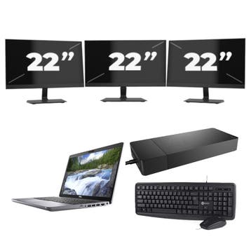 Dell Latitude 5510 -   i5-10e  8GB  - 256GB  + 3x 22 inch ., Computers en Software, Windows Laptops, Verzenden, 8 GB, Refurbished