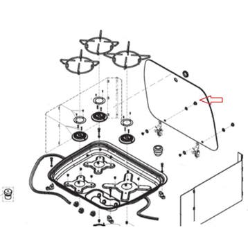 Dometic / Cramer 3-Pits - Glasplaat - RAL5008 Grijsblauw, Nieuw