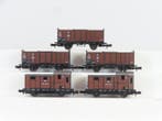 Minitrix N - 13641/13640 - Modeltrein goederenwagon (5) - 2x, Hobby en Vrije tijd, Nieuw