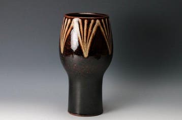 Vaas - Steengoed - Japan - Yusaimon Glazed Vase by Kanzan, Antiek en Kunst