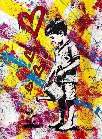 Gongas (XX-XXI) - vs Banksy - Love is the Answer - XL