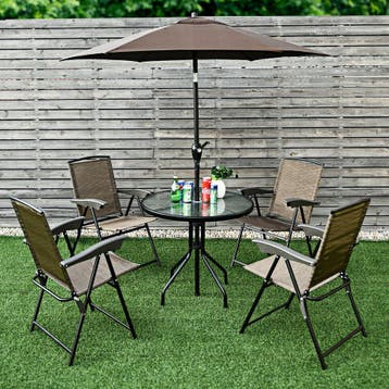 2dekans | Coast 4er set vouwstoelen hochlehner tuinstoel, Ophalen of Verzenden, Zo goed als nieuw