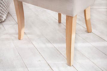 Elegante stoel CASTLE beige linnen stof landelijke stijl met, Ophalen of Verzenden, Nieuw