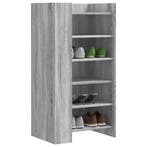 vidaXL Schoenenkast 52x37,5x100 cm bewerkt hout grijs sonoma, Verzenden, Nieuw