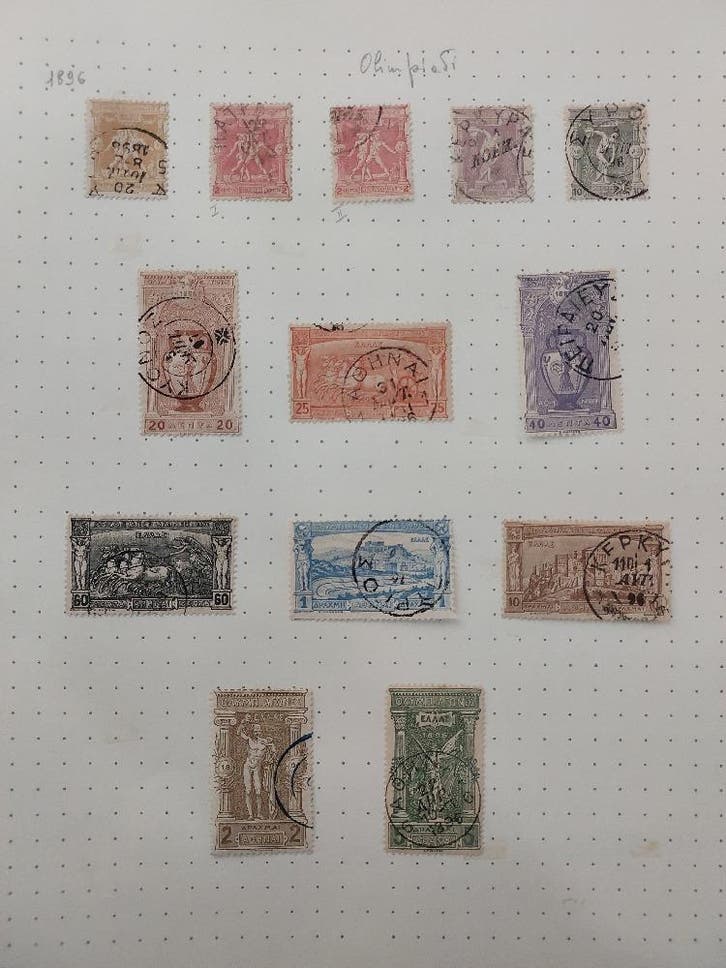 Griekenland 1896 Olympische Spelen serie, Postzegels en Munten, Postzegels | Volle albums en Verzamelingen, Ophalen of Verzenden