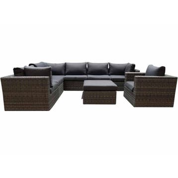 Rio hoek loungeset 8-delig antraciet, Ophalen of Verzenden, Nieuw, Wicker