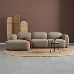 *WOONWINKEL* Taupe Hoekbank Chaise Longue Links, Huis en Inrichting, Verzenden, Nieuw