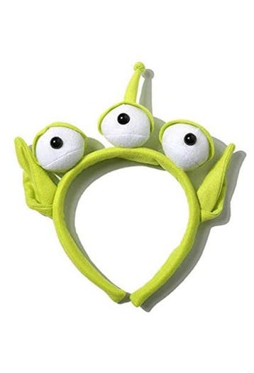 KIMU® Haarband Alien Groen Drie Ogen Diadeem Antenne Limegro, Ophalen of Verzenden, Nieuw, Carnaval, Accessoires
