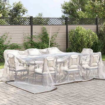 vidaXL Doorzichtig zeildoek met zeilringen 4x4 m, Verzenden, Nieuw