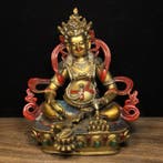 unknown - Beeld, Painted Yellow God of Wealth Statue - 20 cm
